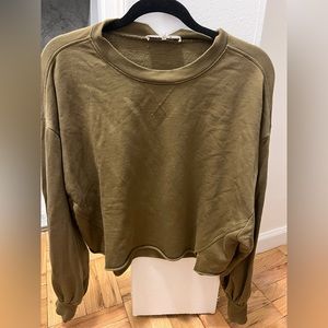 Frame Ecru cropped sweatshirt